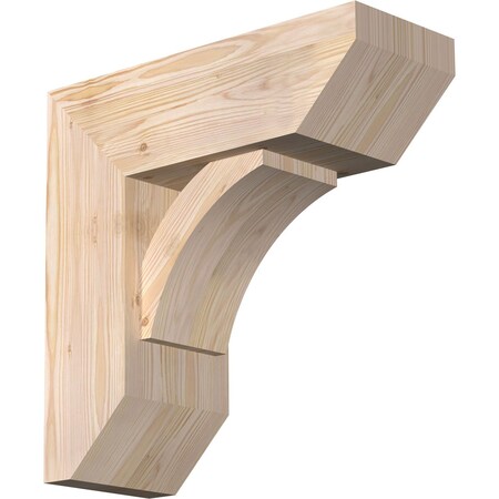 Ekena Millwork Thorton Slat Smooth Bracket w/ Offset Brace, Douglas Fir, 7 1/2"W x 20"D x 20"H BKT0806X20X20THR06SDF